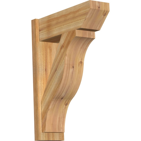Ekena Millwork Funston Slat Rough Sawn Outlooker, Western Red Cedar, 8"W x 24"D x 32"H OUT08X24X32FST06RWR - main